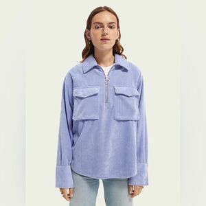 SCOTCH & SODA BLUE QUARTER ZIP JACKET